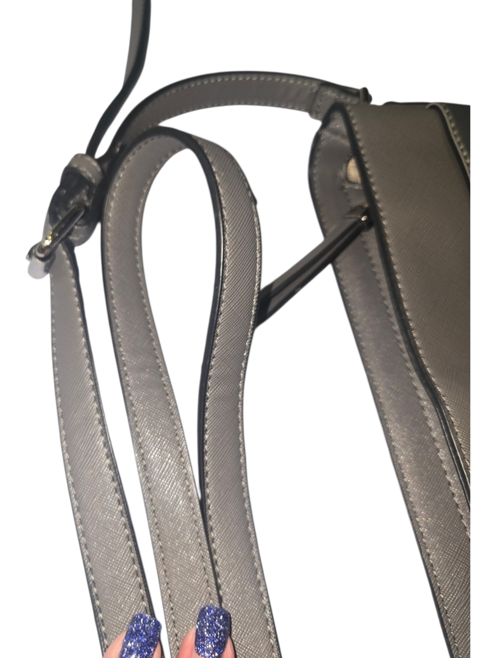 Simply Noelle Compact Gray Crossbody Bag Everyday Style Nylon Body - Picture 9 of 12